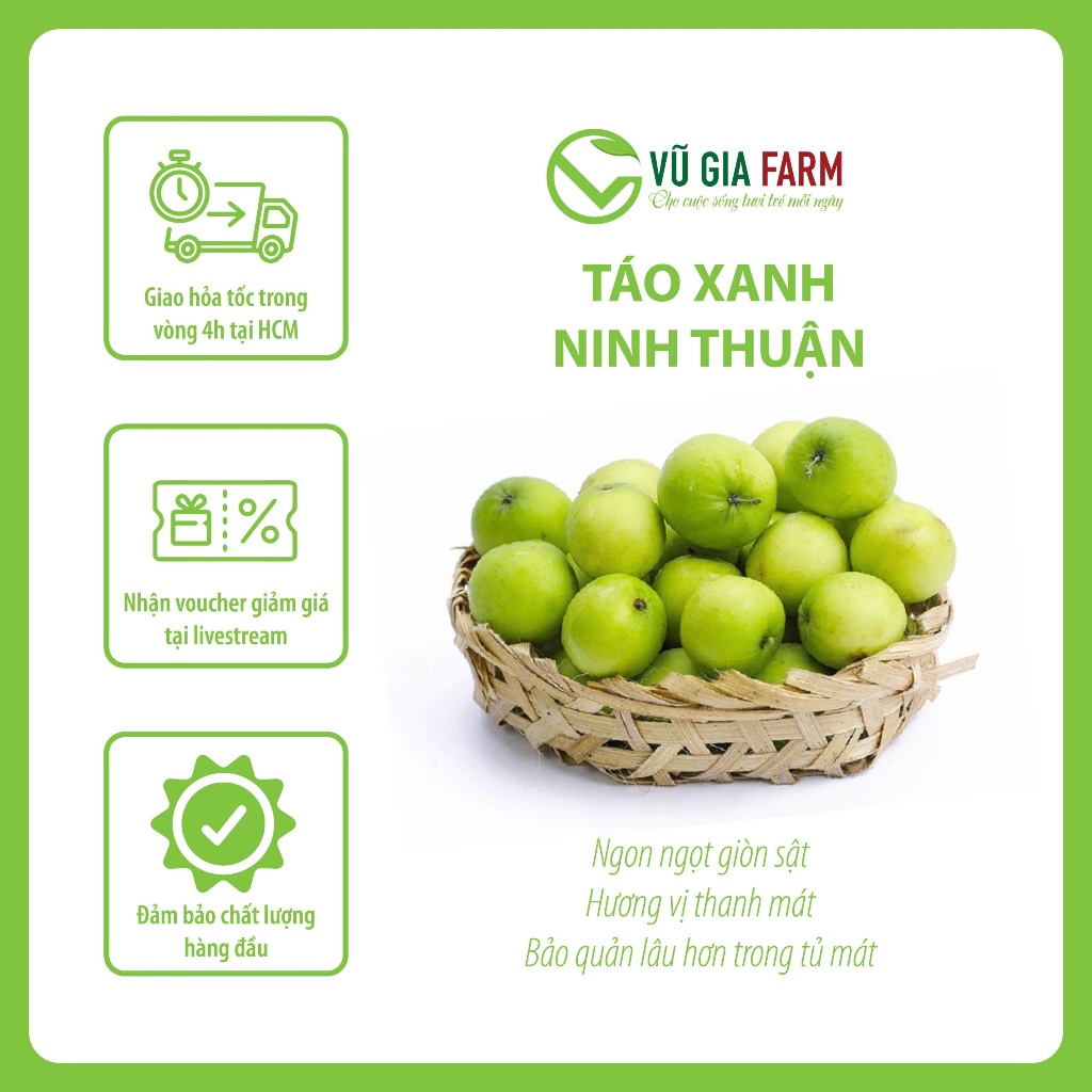 Táo Xanh VIP Ninh Thuận - giòn, ngọt vị thanh mát | Shopee Việt Nam