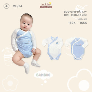 BST body chip dài tay Mẹ và con + mềm mịn, tiện lợi, an toàn cho bé trai bé gái từ 0-9 tháng tuổi