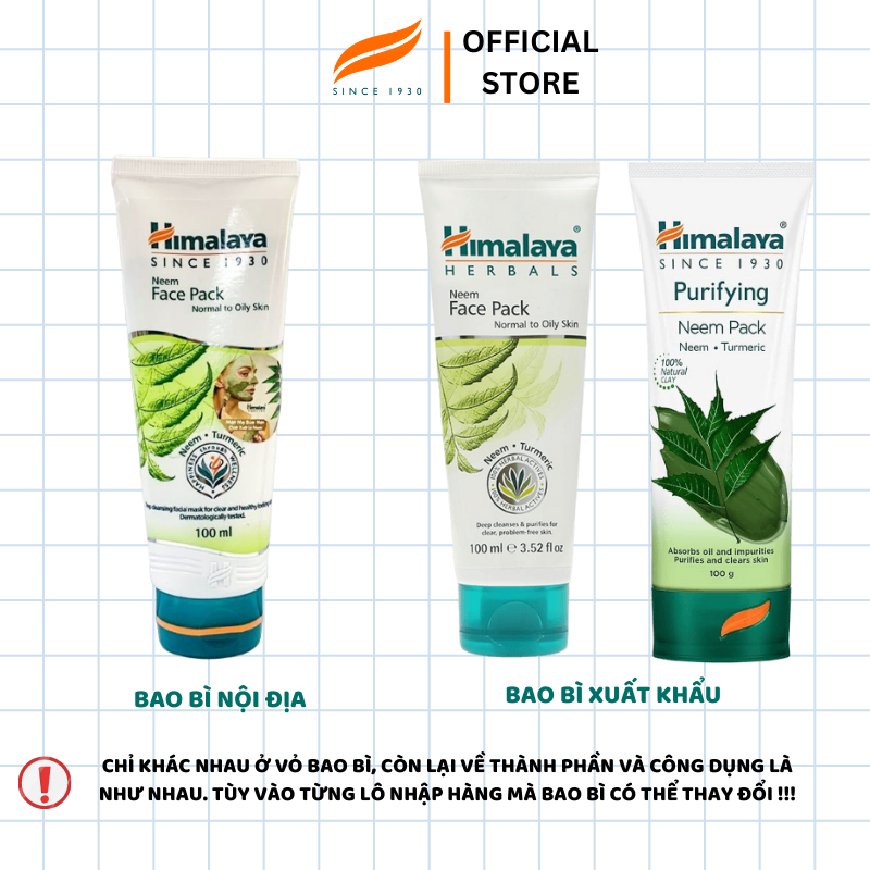 Ảnh Mặt nạ đất sét lá neem loại bỏ mụn, bã nhờn và mờ thâm Himalaya Neem Face Pack 100ml 4