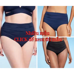Quần bơi nữ, quần bikini cạp cao và thấp màu xanh than, có bikini bigsize hàng VNXK