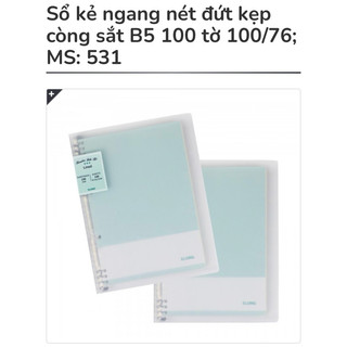 KLONG - Sổ Binder B5 kẻ ngang - Kẹp Còng sắt / Còng nhựa 50 / 100 tờ 100/76; MS: 529 - 531 🌷 LINE BINDER