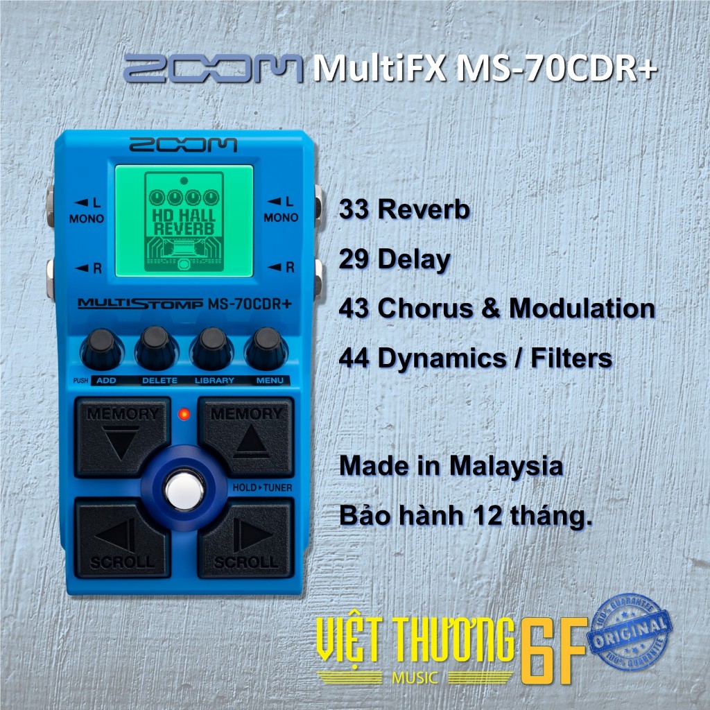 Pedal guitar Multi FX Stompbox ZOOM MS-70CDR+ | Shopee Việt Nam
