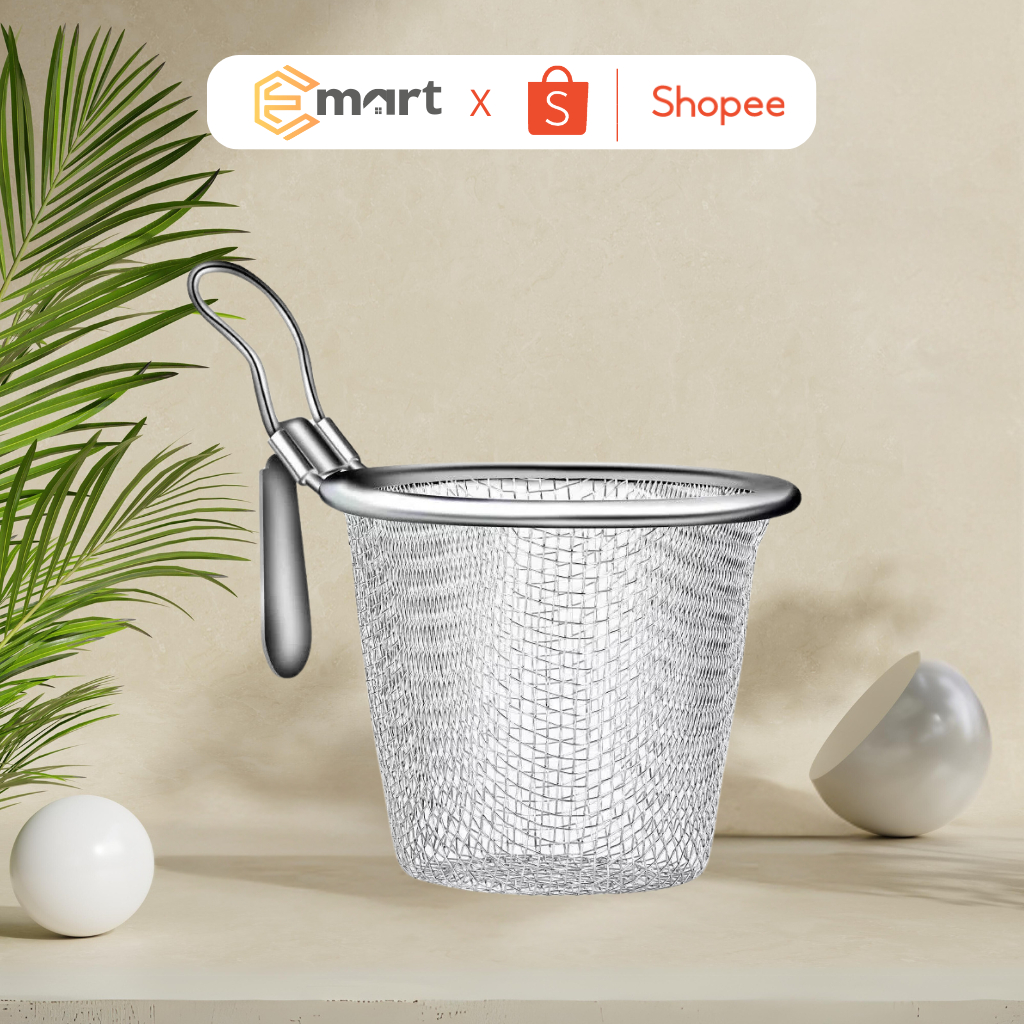 Giỏ lưới inox vớt mì, bún, rau, thức ăn nhúng lẩu - vợt lưới vớt gia vị ...