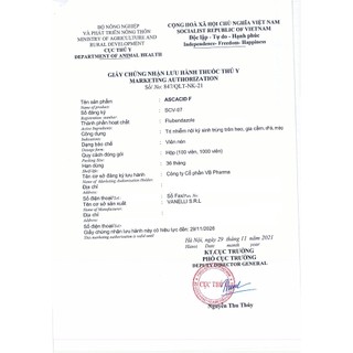 Viên tẩy giun sán Ascasid F dạng viên Vb Pharma cho chó mèo, gà đá, gà cảnh, chim cảnh, gia cầm