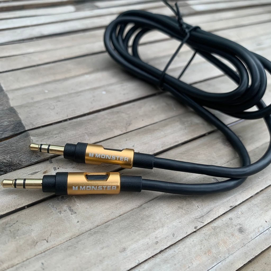 Dây Audio (Cáp AUX) Tròn 3.5mm Jack Mạ Vàng 1,2M / 3.5mm to 3.5mm - Hàng Chuẩn Chính Hãng FullBox