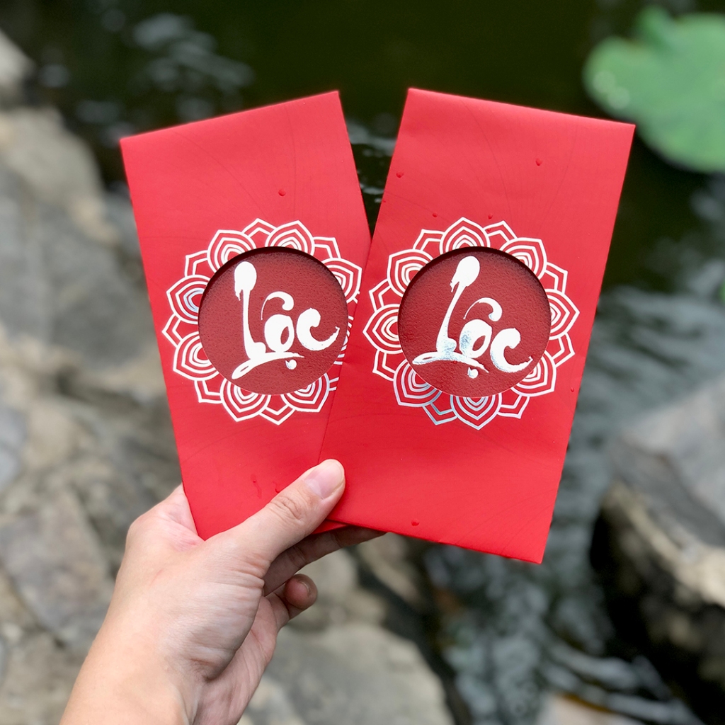 Bao lì xì màu đỏ 2026 chữ Lộc, lixi dùng trong các dịp khai trương, lễ ...