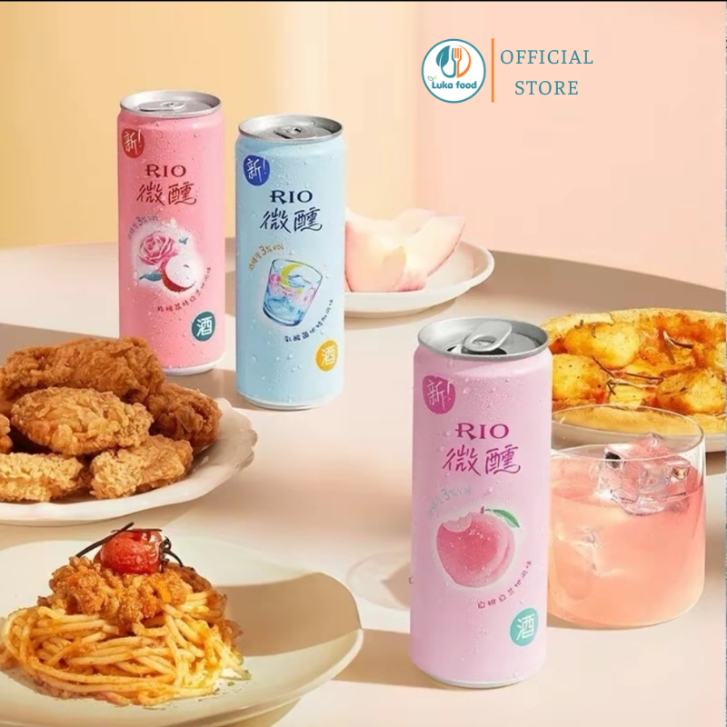 Nước Trái Cây Lên Men RIO Lon 330ml - Nhiều Vị Trái Cây Thơm Mát, Đồ Uống Chill Tiệc Tùng Cực Đã Luka Food