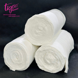 Combo 3 bịch bông gòn 1kg để bọc gốc giữ nước bó hoa, giúp cho hoa tươi lâu hơn, nhiều lớp giúp tiết kiệm hơn