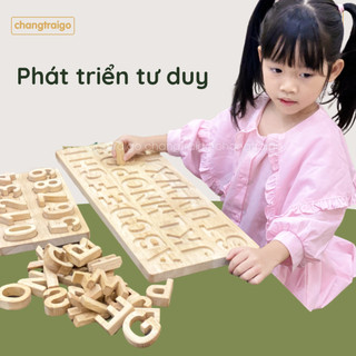 Bảng Chữ Cái, Bảng Chữ Số, Bảng Xếp Hình  Đồ Chơi Gỗ Giáo Dục Xếp Gỗ Trí Tuệ, Đồ Chơi Chàng Trai Gỗ