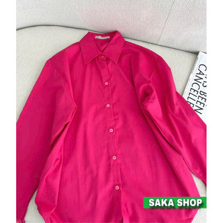 Áo sơ mi kate lụa from rộng nữ dài tay vải mềm không nhăn , áo sơ mi nữ oversize nhiều màu