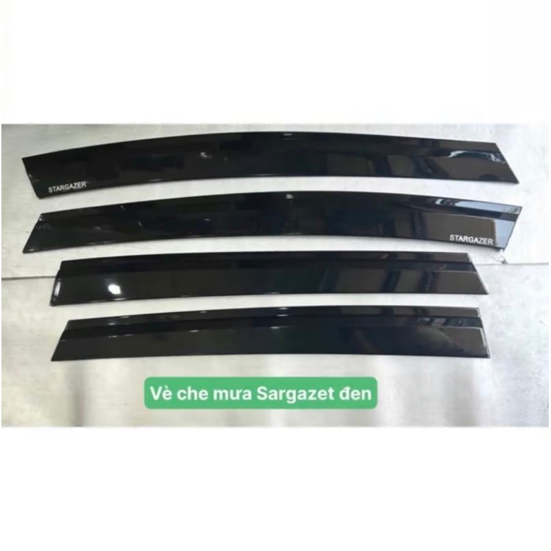 Vè che mưa xe Huyndai Stargazer chỉ inox, Nhựa đen ABS hàng cao cấp