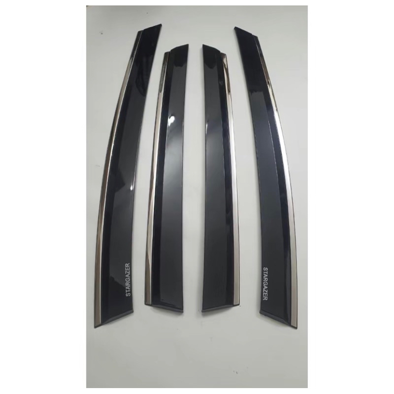 Vè che mưa xe Huyndai Stargazer chỉ inox, Nhựa đen ABS hàng cao cấp