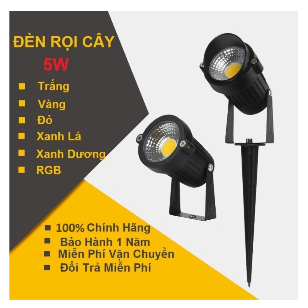 ĐÈN LED RỌI 220V COB 5W Sân vườn, đèn rọi gốc cây, đèn trang trí tiểu ...