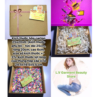 Hộp GIFT Sẵn Giấy-Mút-Đèn-Thiệp-Ruy Băng