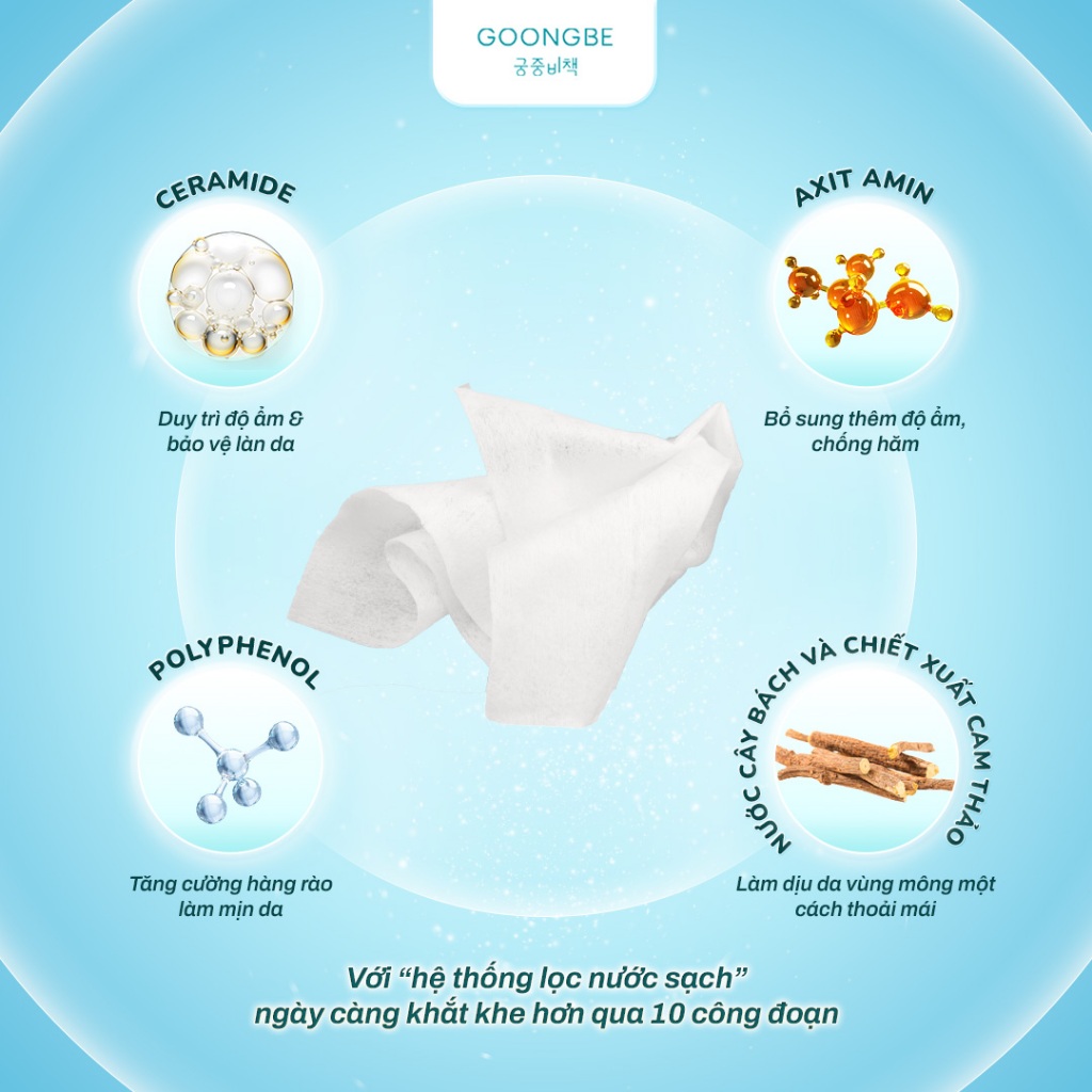Ảnh Khăn Ướt Cho Bé Sơ Sinh GOONGBE Primmune Soft Wipes 3