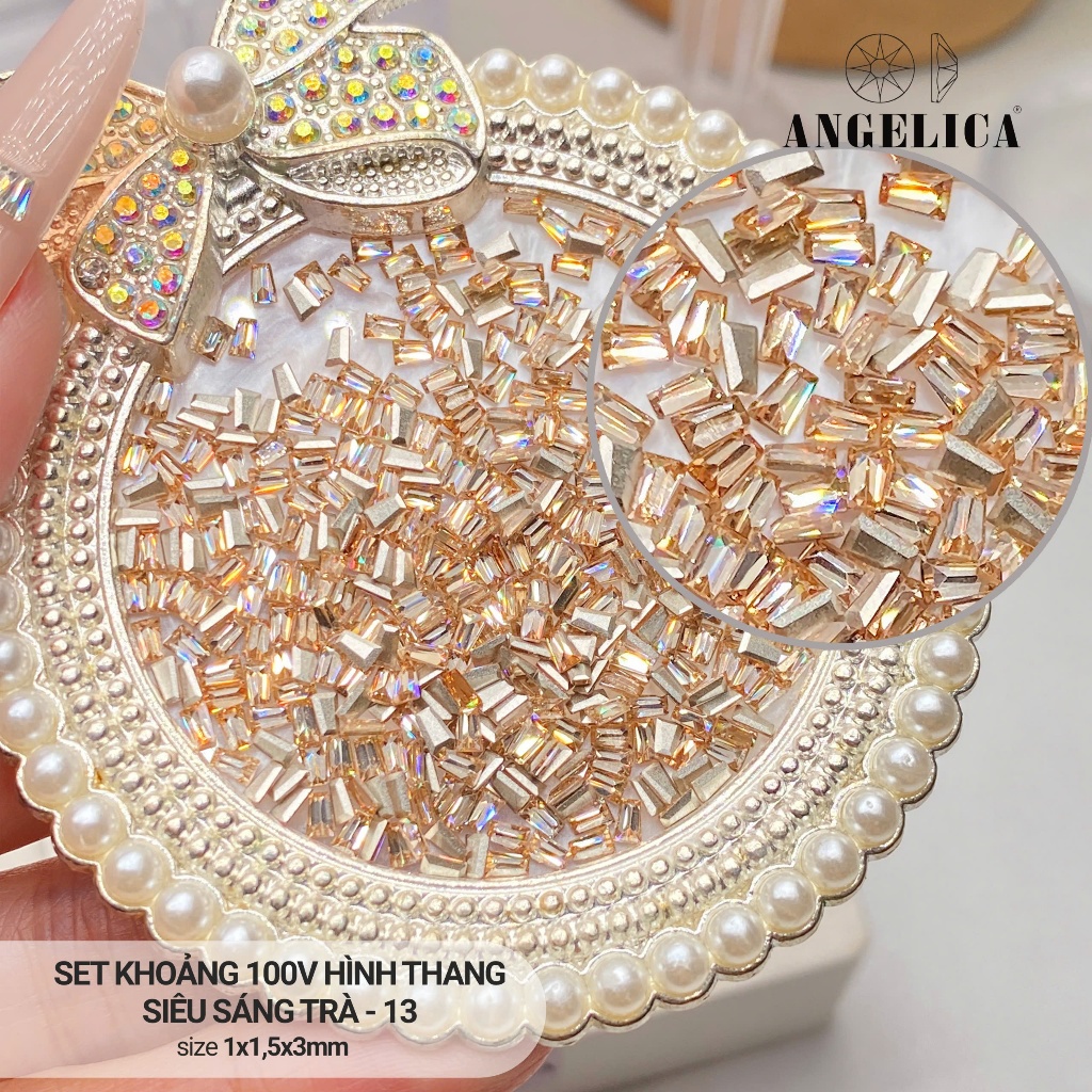 Đá Khối Nail Hình Thang Giả Úc Siêu Mini ( 100 viên 1 set ) ANGELICA - Trang Trí Móng