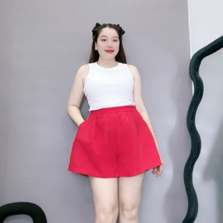 Quần đùi dáng chữ A NHỎ CLOTHING bigsize nữ,quần short dáng chữ vải for nhẹ mặc thoáng mát xinh Q500