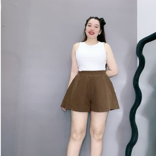 Quần đùi dáng chữ A NHỎ CLOTHING bigsize nữ,quần short dáng chữ vải for nhẹ mặc thoáng mát xinh Q500