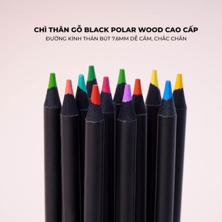 Bút Chì Màu Gốc Dầu Cao Cấp GLOBAL ART 36/ 72 Màu Đậm Mịn, Ít Vụn Lõi 4mm Không Dễ Gãy Dùng Vẽ Tranh Phác Thảo M40007/8