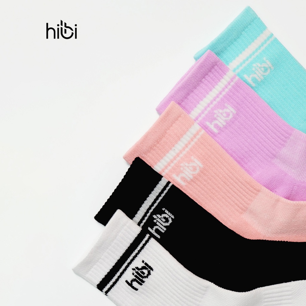 Ảnh Tất Thể thao Hibi Sports A010 Cotton cổ cao có đệm chống hôi chân và bo chun bàn chân 1