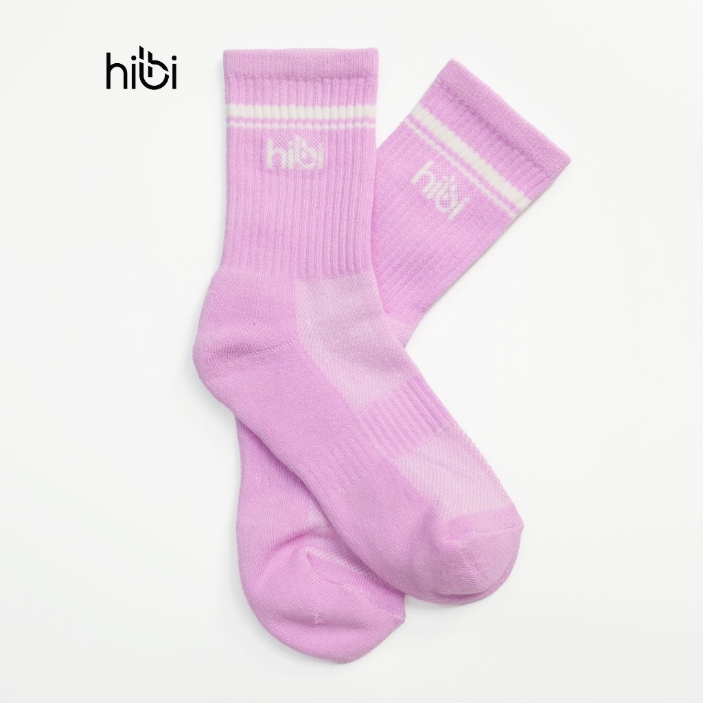 Ảnh Tất Thể thao Hibi Sports A010 Cotton cổ cao có đệm chống hôi chân và bo chun bàn chân 4