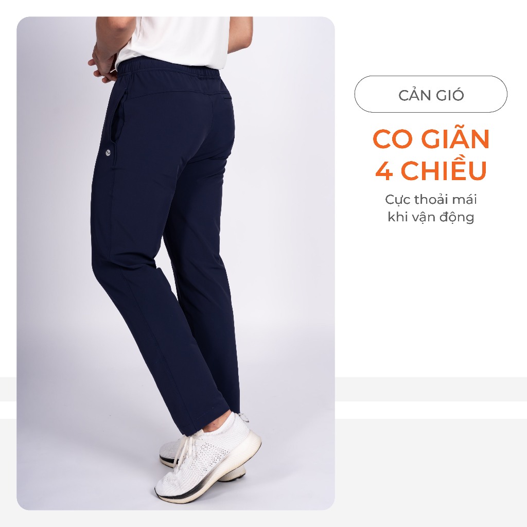 Ảnh Quần Gió Nam Livan Sport LV24W04M301, Quần Gió Co Giãn, Thoải Mái Vận Động, Quần Dài Nam, Quần Dài Nam Cạp Chun 1