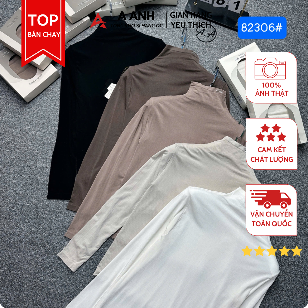 Áo Nhiệt 82306# Cổ Leo Chất Đẹp Hàng Siêu Xinh , Tôn Dáng Thêu Nhẹ Trên Cổ