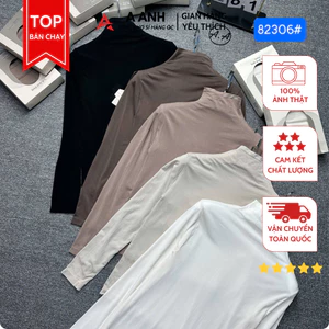 Áo Nhiệt 82306# Cổ Leo Chất Đẹp Hàng Siêu Xinh , Tôn Dáng Thêu Nhẹ Trên Cổ