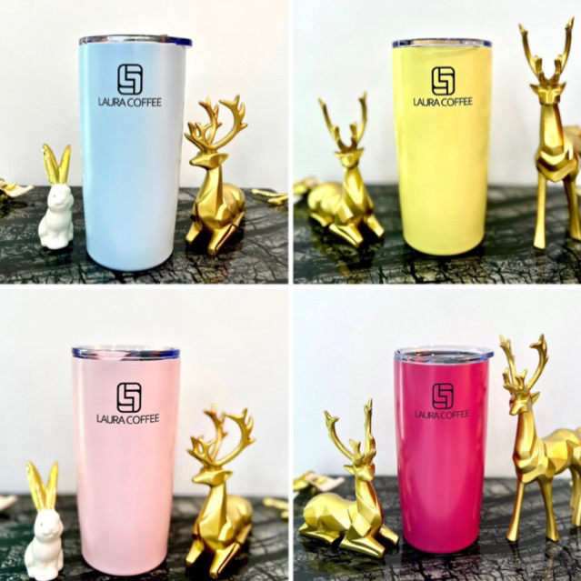 Ly Giữ Nhiệt Laura Coffee 580ml Laura Sunshine Nhật Kim Anh Kèm ống hút