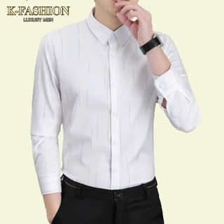 Áo sơ mi nam tay dài Thời Trang sang trọng chất vải lụa họa tiết Menswear