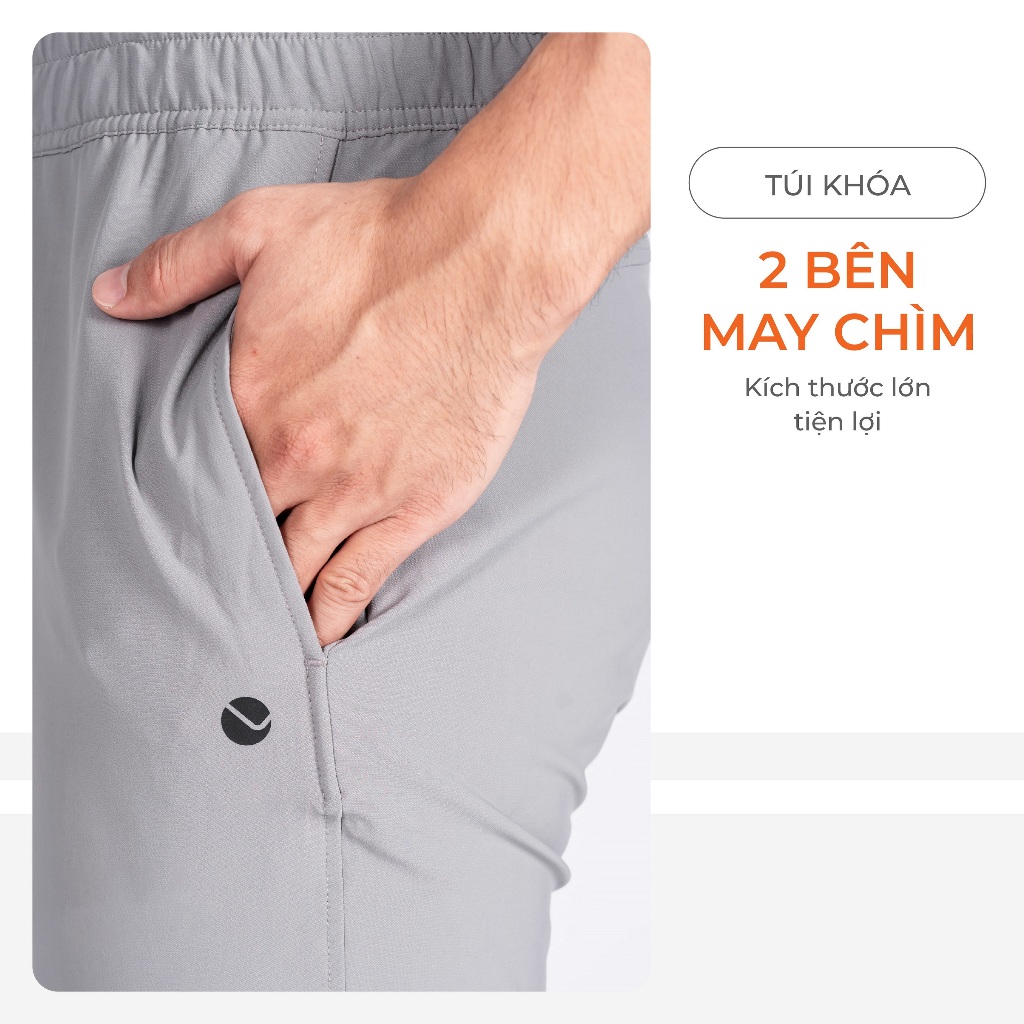 Ảnh Quần Gió Nam Livan Sport LV24W04M301, Quần Gió Co Giãn, Thoải Mái Vận Động, Quần Dài Nam, Quần Dài Nam Cạp Chun 4