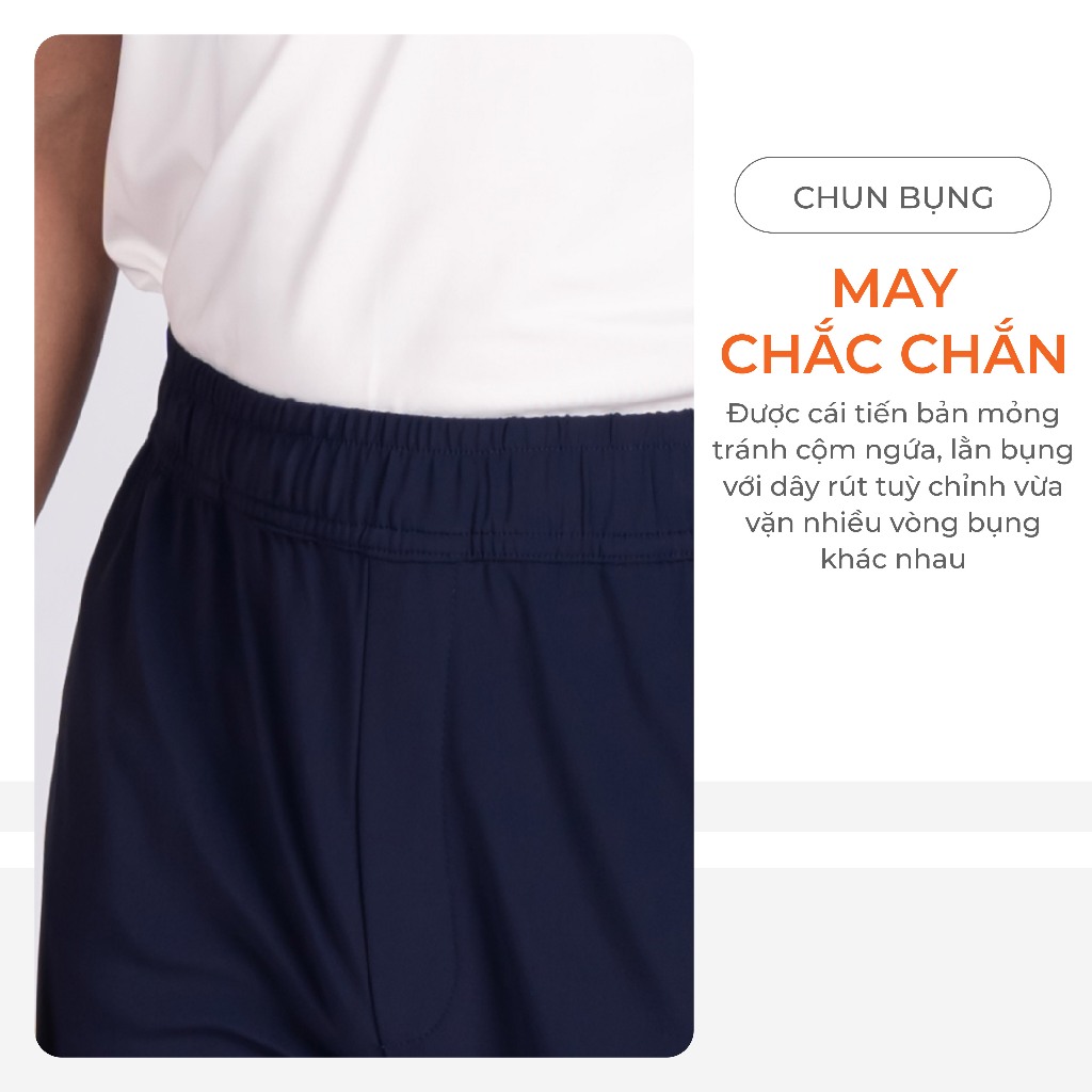 Ảnh Quần Gió Nam Livan Sport LV24W04M301, Quần Gió Co Giãn, Thoải Mái Vận Động, Quần Dài Nam, Quần Dài Nam Cạp Chun 2