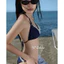Bikini 2 mảnh cao cấp phối ren viền xanh than