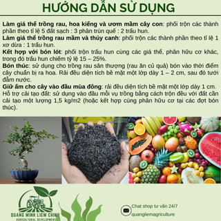 Trấu Hun SFARM 20dm3 Đặng Gia Trang - Giá Thể Trộn Đất Không Lẫn Tạp Chất, Nông Nghiệp Đô Thị Xanh