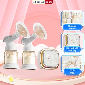 Máy hút sữa đôi CHILUX XB - 8100 - 12 cấp độ hút, độ ồn nhỏ, máy cầm tay nhẹ nhàng