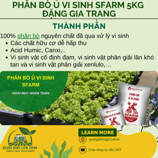 Phân Bò Ủ Vi Sinh - Phân Ủ Hoai SFARM Loại 5KG, Thích Hợp Cho Mọi Loại Cây Trồng - Đô Thị Xanh