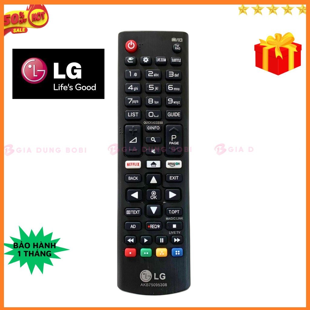 Télécommande De Rechange Akb75095308 Pour Lg Smart Tv Led Lcd 3D Hdtv