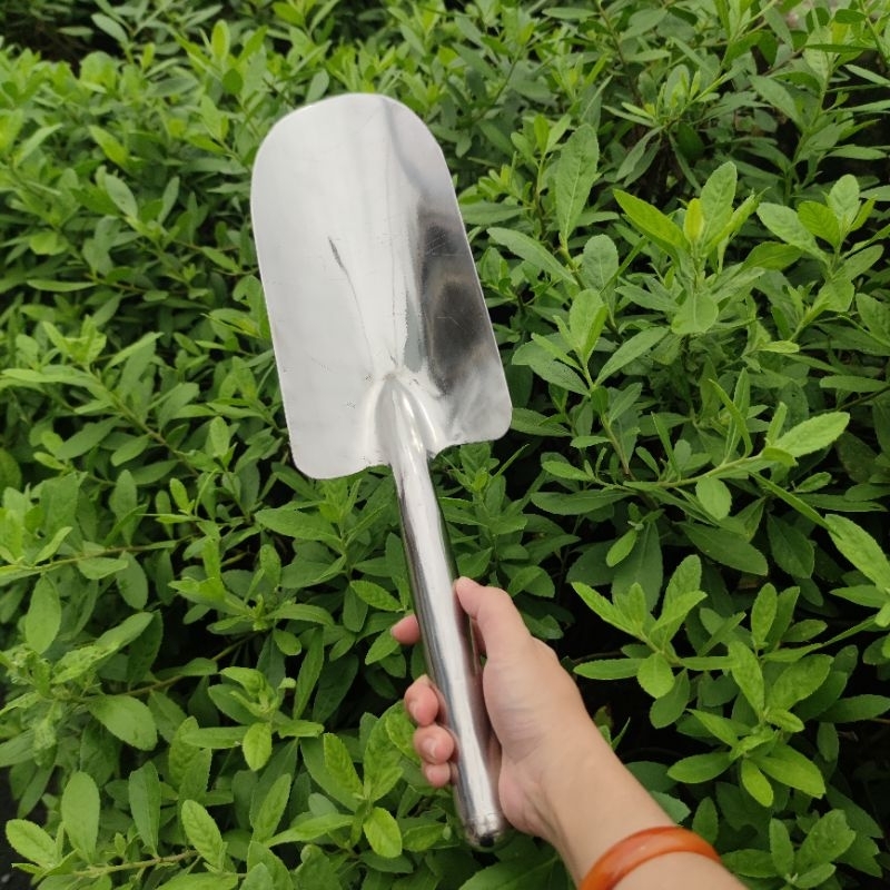 Xẻng inox bảng rộng 12cm dày 1mm làm vườn trộn đất vô bao inox 304 ...