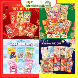 Combo 1000/2000 Bao Lì Xì Truyền Thống Tết 2026 Bính Ngọ - BỐ KHỦNG LONG
