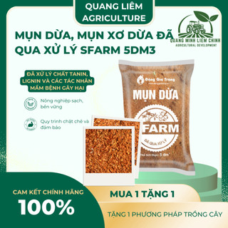 Mụn Dừa, Mụn Xơ Dừa Đã Qua Xử Lý SFARM 5dm3 Đặng Gia Trang - Mụn Dừa Trồng Cây - Đô Thị Xanh