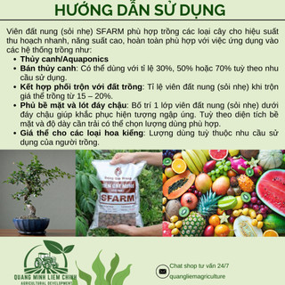 Viên Đất Nung SFARM 50dm3 Đặng Gia Trang - Giữ Nước, Chống Ngập Úng, Thoáng Khí (1 bao hơn 30kg)