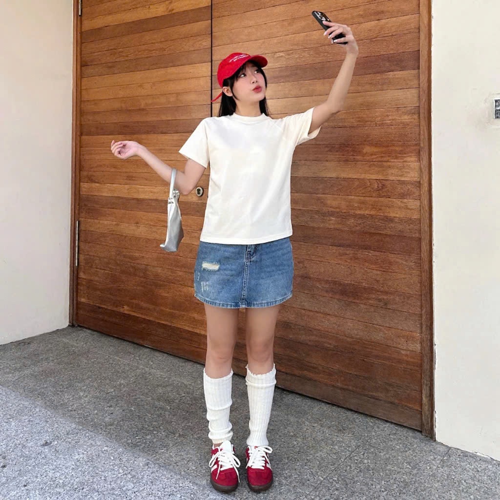 Áo baby tee trơn, áo thun trơn nữ vải cotton A51171 [ Video sp thực tế ]