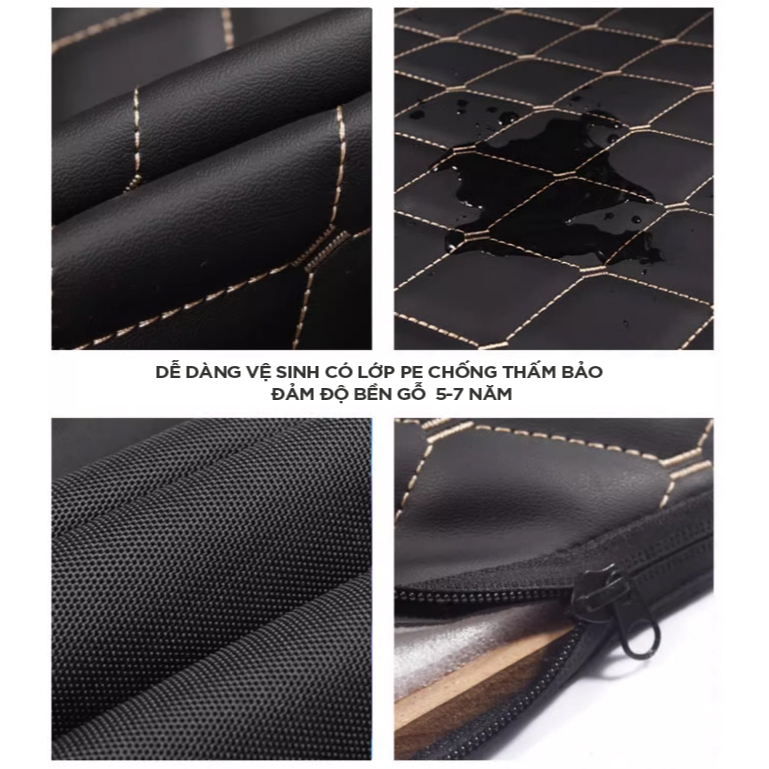 Đệm Ô Tô Ghế Sau Gấp Gọn Bằng Da Cao Cấp, Nệm Xe Hơi Bằng Da Gấp Gon Thông Minh BenStore 10