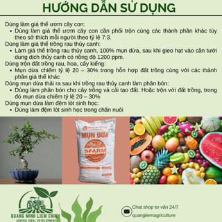Mụn Dừa, Mụn Xơ Dừa Đã Qua Xử Lý SFARM 100dm3 Đặng Gia Trang - Mụn Dừa Trồng Cây - Đô Thị Xanh