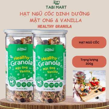 Ngũ Cốc Granola Mix Hạt Dinh Dưỡng Tốt Cho Người Ăn Kiêng, Giảm Cân - Healthy Granola - Mật Ong Hủ 300g