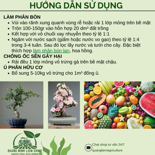 Vỏ Trứng Gà Bón Cây SFARM 1KG Đặng Gia Trang - Ngăn Ngừa Các Loại Thân Mềm (ốc sên.), Cân Bằng Độ pH