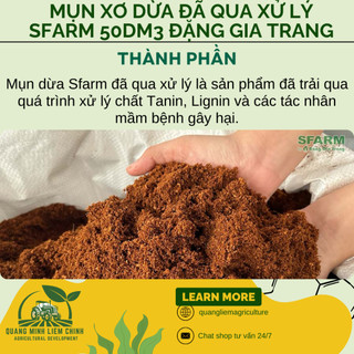Mụn Dừa, Mụn Xơ Dừa Đã Qua Xử Lý SFARM 50dm3 Đặng Gia Trang - Mụn Dừa Trồng Cây - Đô Thị Xanh