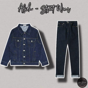 ⚡️[Hight Quality] Cả Bộ Quần Áo D1004 Denim Oblique Jacket - Màu Xanh Navy Sang Chảnh Check Mono Cao Cấp Nam Nữ