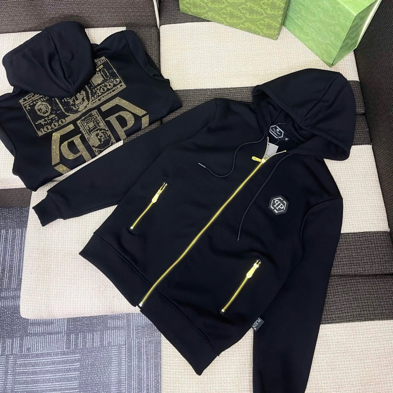 SAPEur PHOTOLOGO HOODIE + NECKSTRAP set（Áo khoác hoodie zip bé  