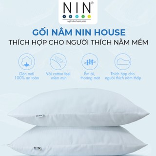 Ruột Gối Nằm Cao Cấp NIN House Cho Người Nằm Cao, Nằm Thấp | 40x60cm, 50x70cm | Sợi Polyester Nguyên Sinh